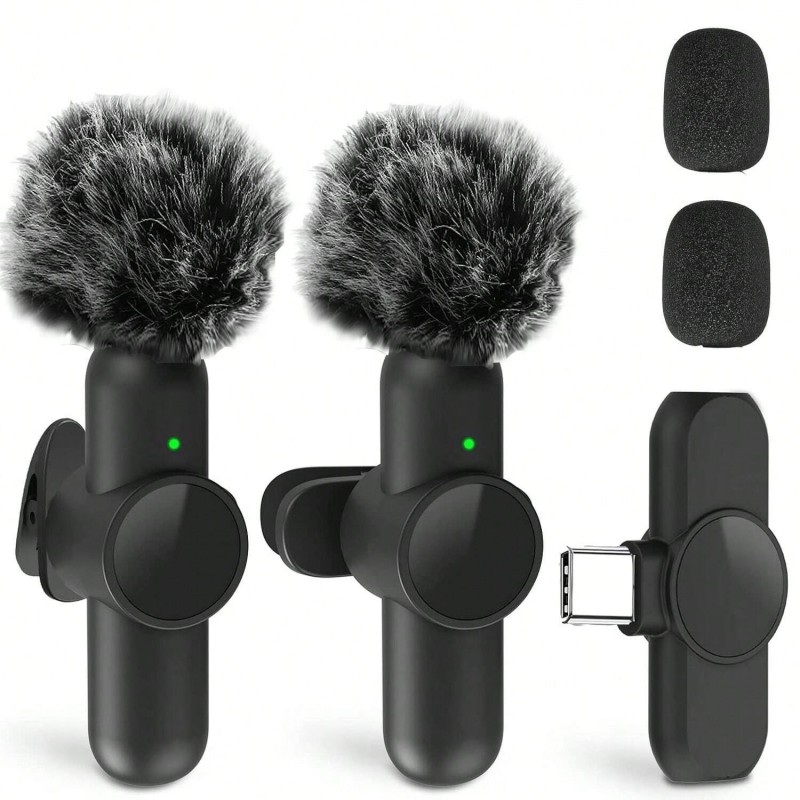HITOZON Wireless Lavalier Microphone For Phone,Wireless Microphone Plug-Play,Lapel Mic For Video Recording,Teaching, Interviews,Podcast,Vlog