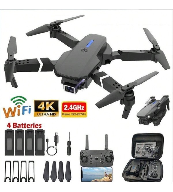 Dual Camera Foldable Drone With Obstacle Avoidance, App Control, 4K Video, FPV Live Feed - RC Quadcopter For Adults & Youngsters Dual Camera Foldable Drone With Obstacle Avoidance, App Control, 4K Video, FPV Live Feed - RC Quadcopter For Adults & Youngsters