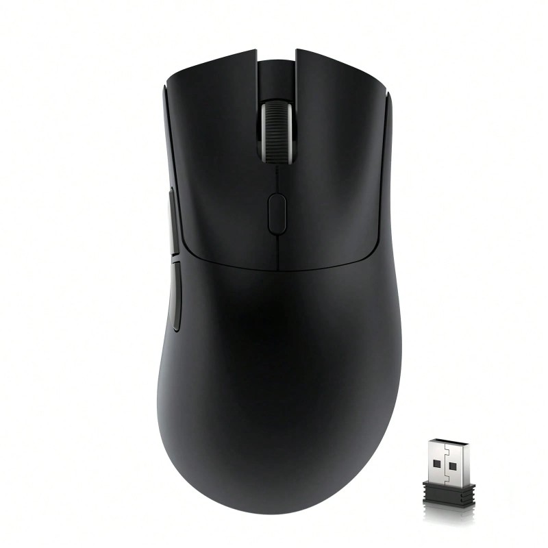 ATTACK SHARK R1 Wireless Gaming Mouse,Tri-Mode Connection (2.4G/Wired/BT5.2),55g Lightweight,18K DPI Optical Sensor,HUYU 20 Million Key Life,Ergonomic Design,For PC/Laptop/Win