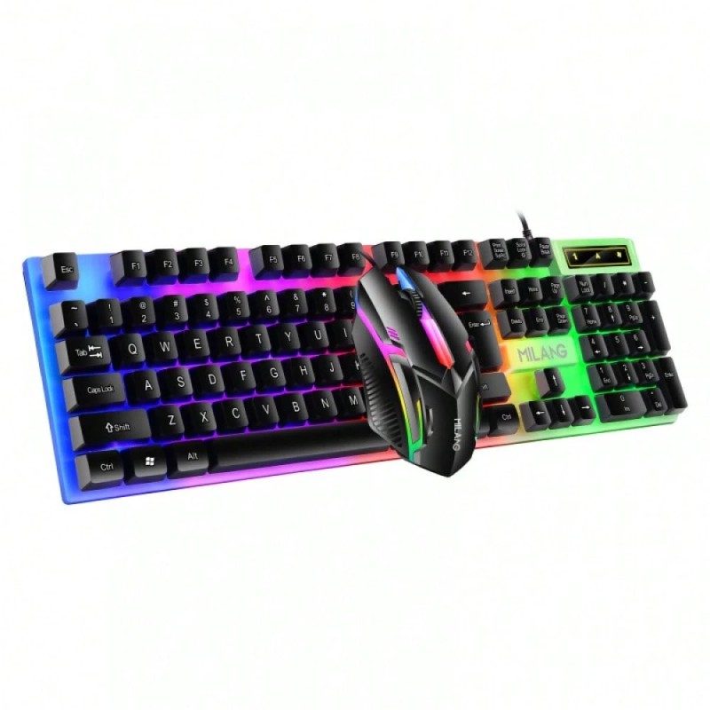 Luminous Keyboard And Mouse Set Wired USB Home Office Gaming Keyboard Desktop And Laptop Keyboard And Mouse Set