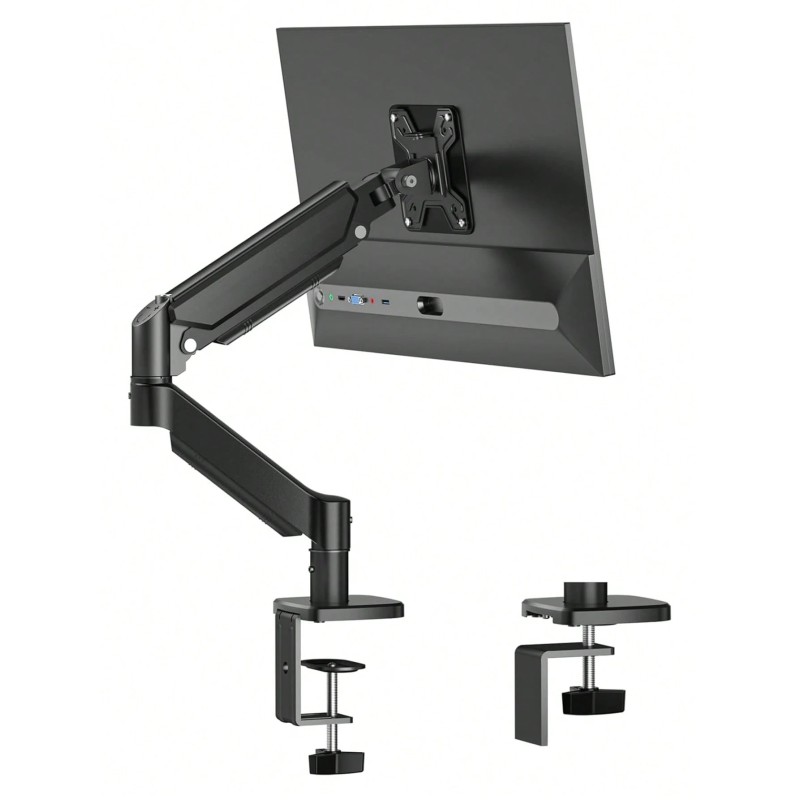Monitor Stand For Desk-Monitor Arms For Computer Monitors With C Clamp, Grommet Mounting Base For 13-32 Inch Computer Screens - Desk Accessories Single Monitor Mount Holds 19.8lbs