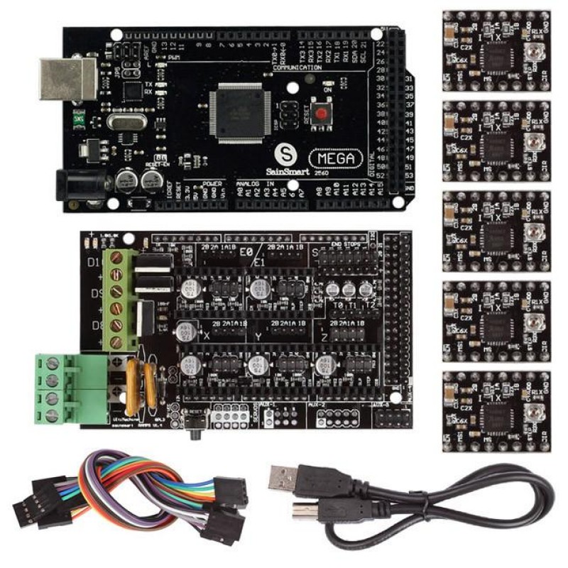 Mega 2560+A4988+RAMPs 1.4 3D Printer Kit
