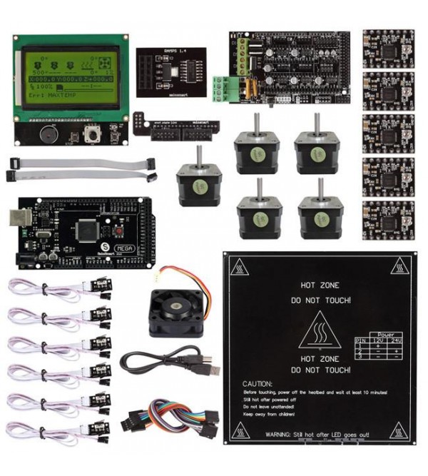 Ramps 1.4 + A4988 + Mega 2560 R3 + LCD 12864 3D Printer Controller Kit For RepRap [EU ONLY]