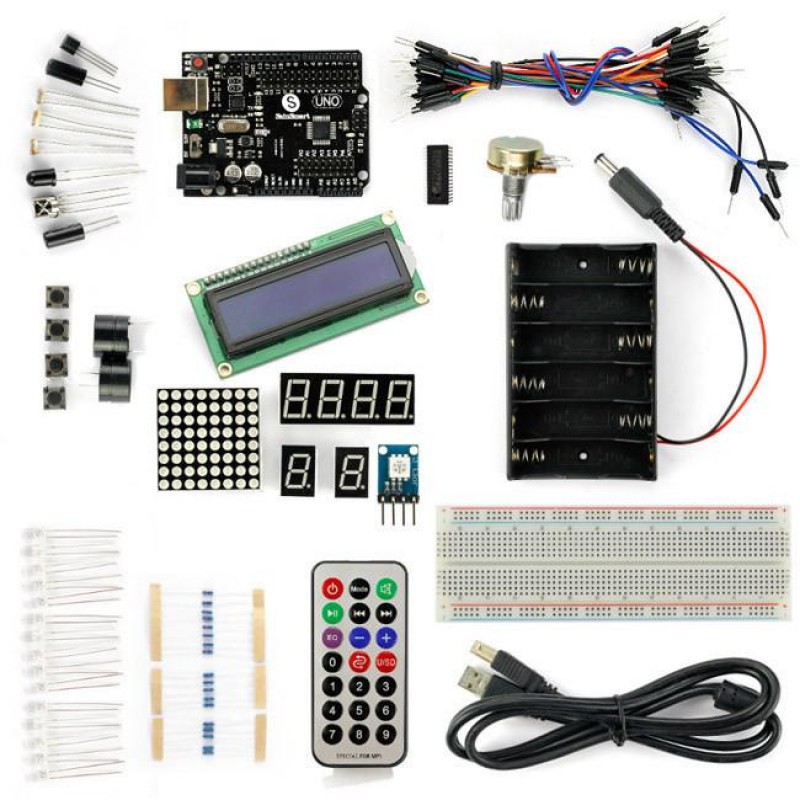 UNO R3+1602LCD Starter Kit with 17 Basic Arduino Projects